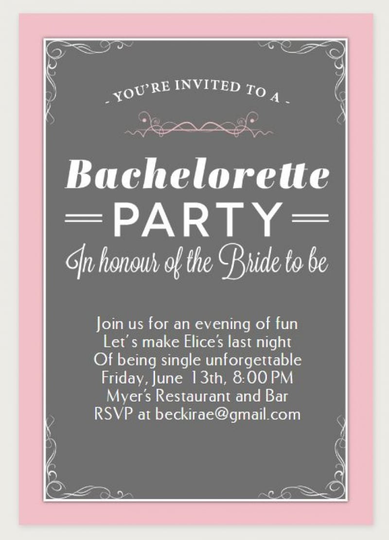 Printable Bachelorette Party Invitations â Gangcraft Net